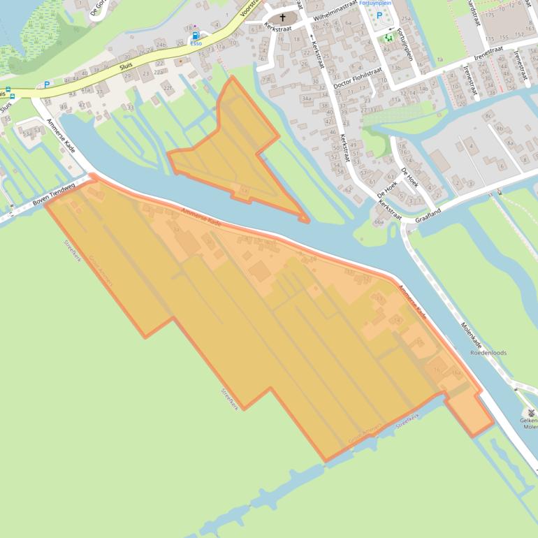 Kaart van postcodegebied 2964AP.