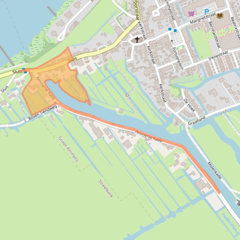 Kaart van postcodegebied 2964AS.