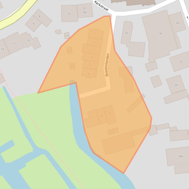 Kaart van postcodegebied 2964AX.