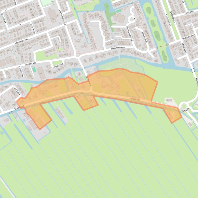 Kaart van postcodegebied 2964BH.