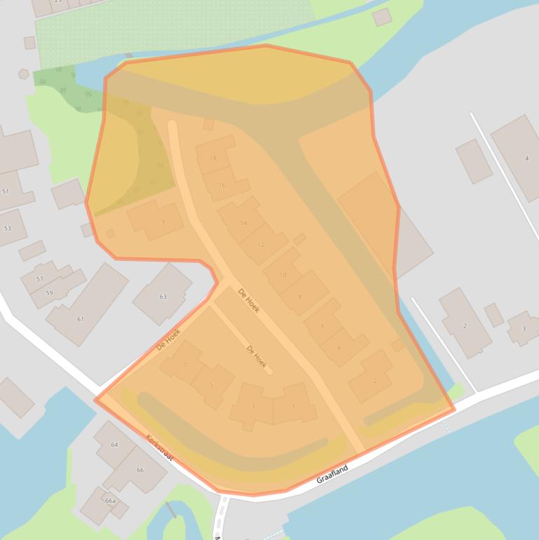 Kaart van postcodegebied 2964BX.