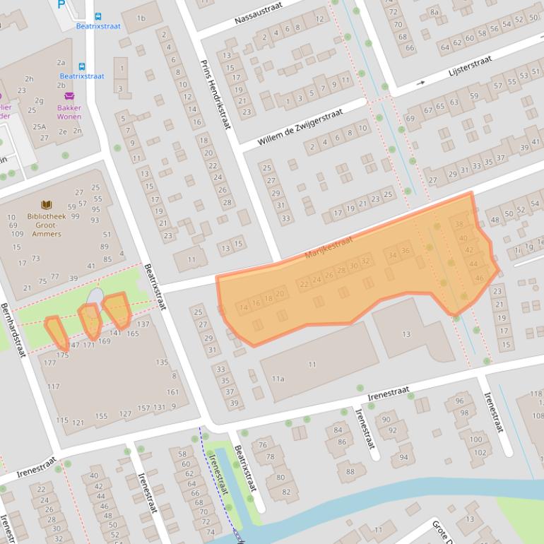 Kaart van postcodegebied 2964CH.