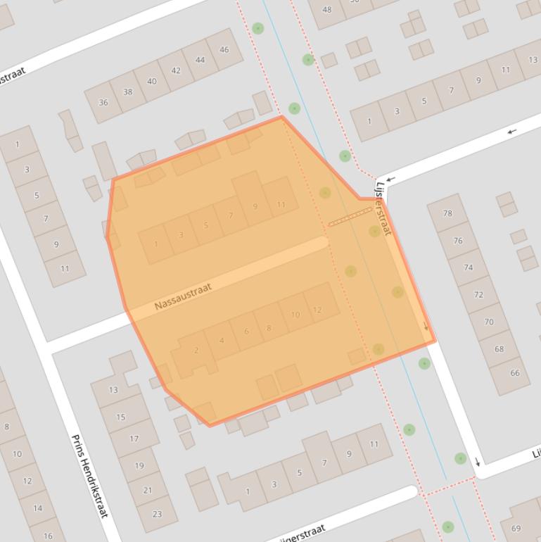 Kaart van postcodegebied 2964CK.