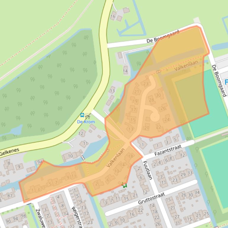 Kaart van postcodegebied 2964CT.