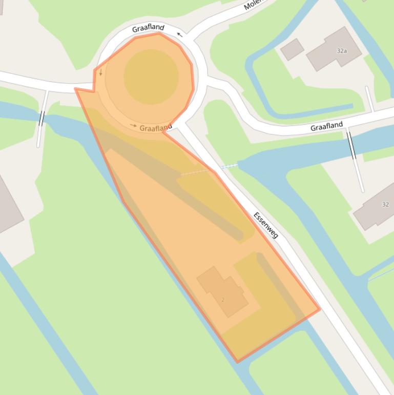 Kaart van postcodegebied 2964CW.