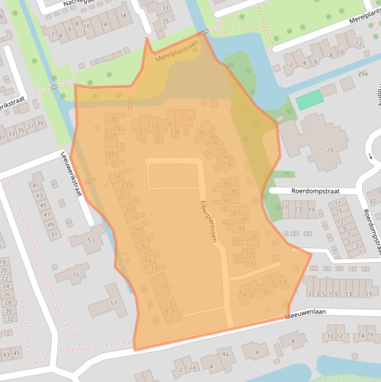 Kaart van postcodegebied 2964CX.