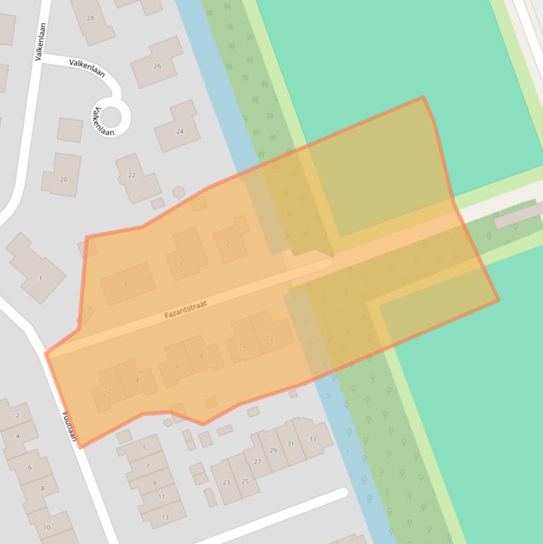 Kaart van postcodegebied 2964DA.