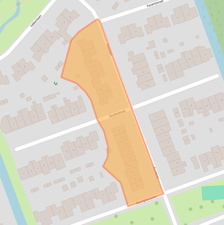 Kaart van postcodegebied 2964DC.