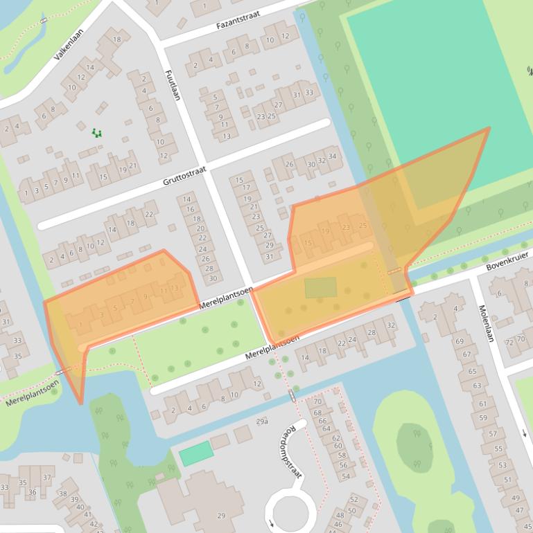 Kaart van postcodegebied 2964DG.