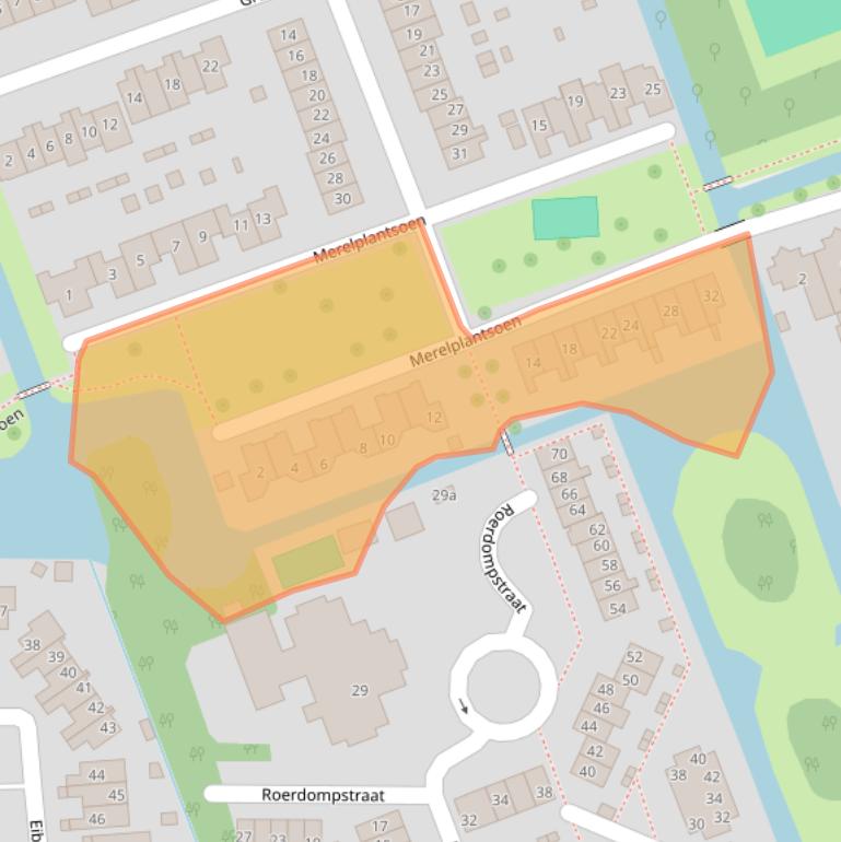 Kaart van postcodegebied 2964DH.