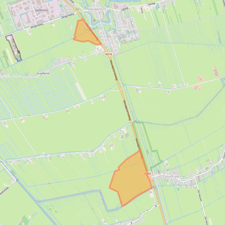 Kaart van postcodegebied 2964EA.