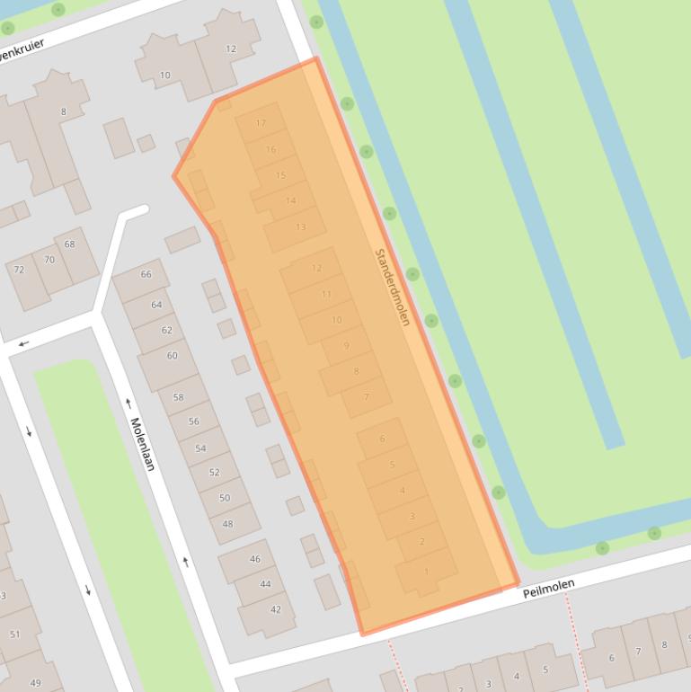 Kaart van postcodegebied 2964HM.