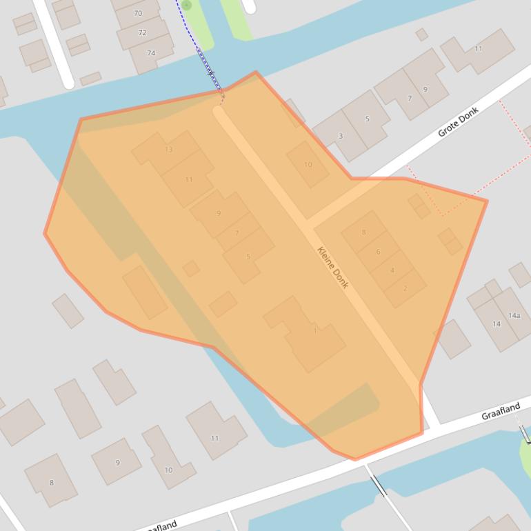 Kaart van postcodegebied 2964HW.