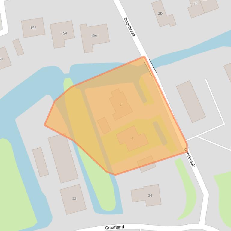 Kaart van postcodegebied 2964HZ.