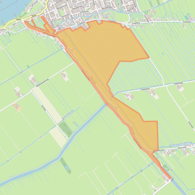 Kaart van postcodegebied 2964LB.