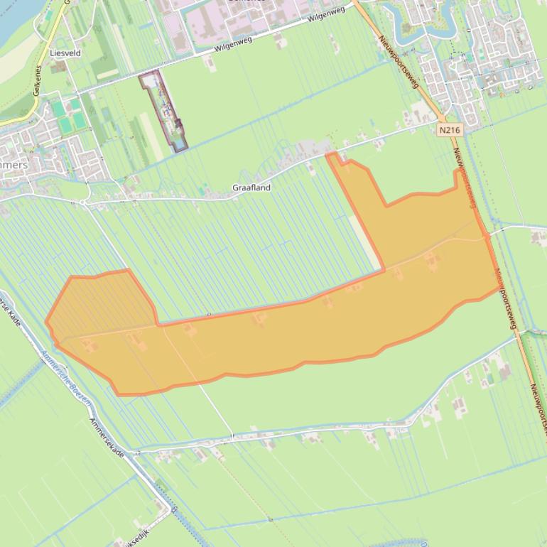 Kaart van postcodegebied 2964LC.