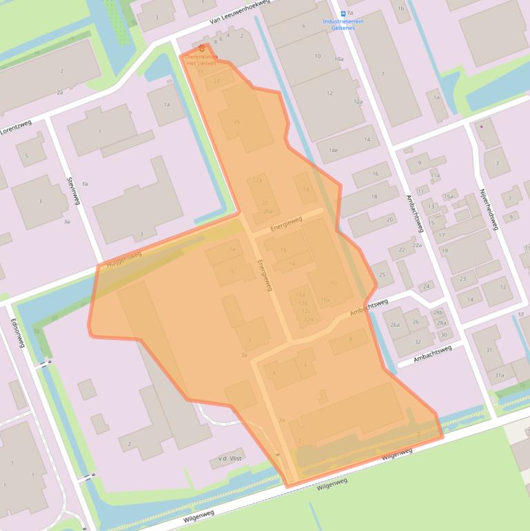 Kaart van postcodegebied 2964LE.