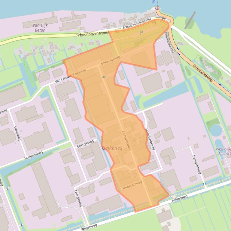 Kaart van postcodegebied 2964LG.