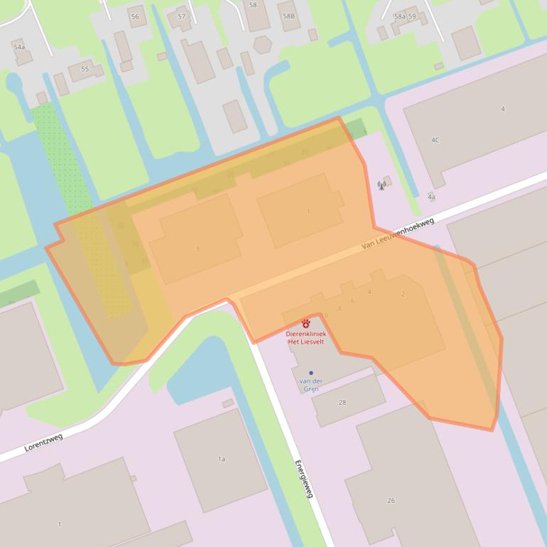 Kaart van postcodegebied 2964LJ.