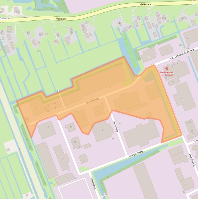 Kaart van postcodegebied 2964LN.