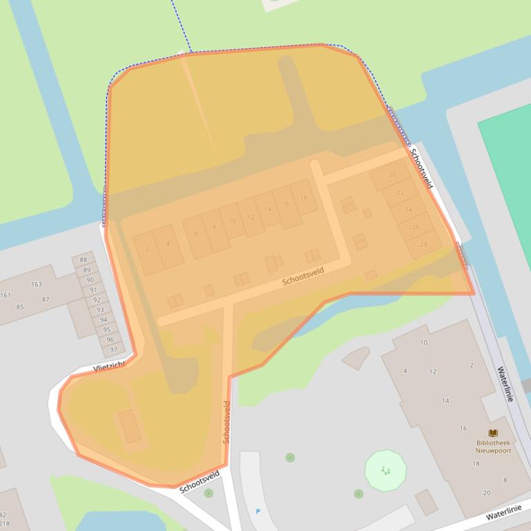 Kaart van postcodegebied 2965CK.