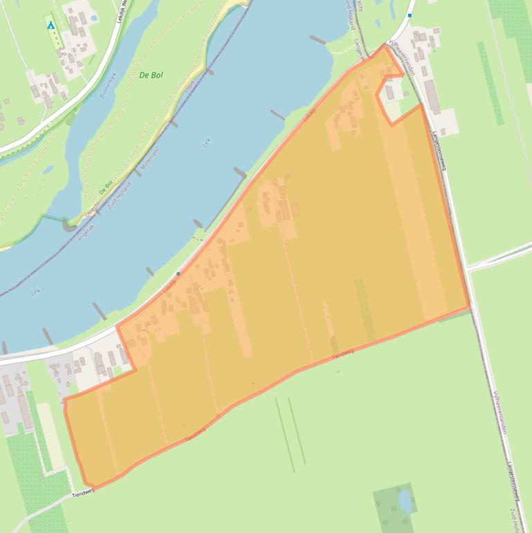 Kaart van postcodegebied 2967GA.