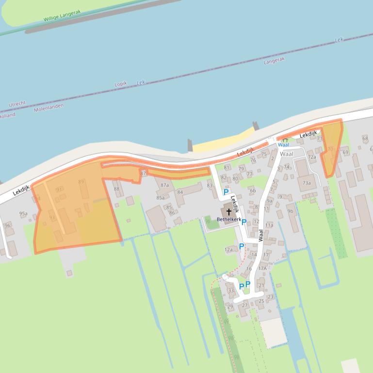 Kaart van postcodegebied 2967GD.