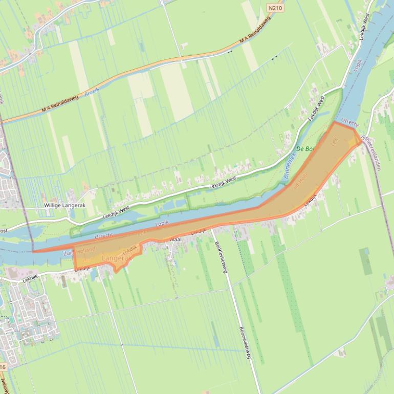 Kaart van postcodegebied 2967GE.