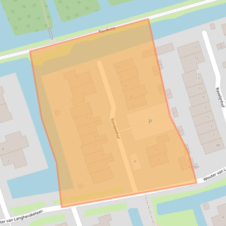 Kaart van postcodegebied 2967XM.