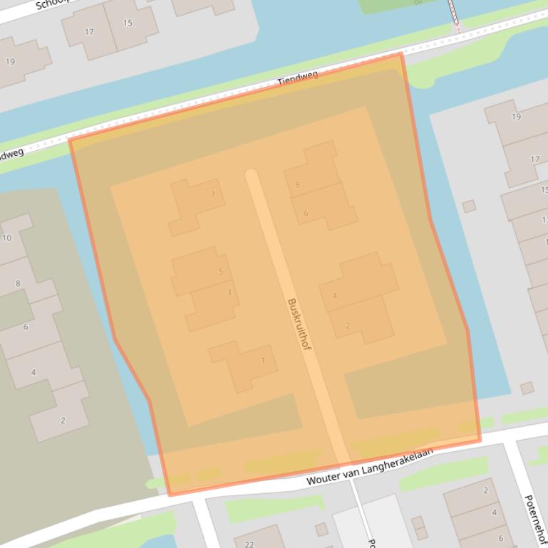 Kaart van postcodegebied 2967XN.