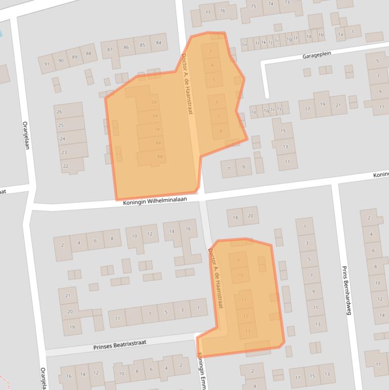 Kaart van postcodegebied 2969AE.