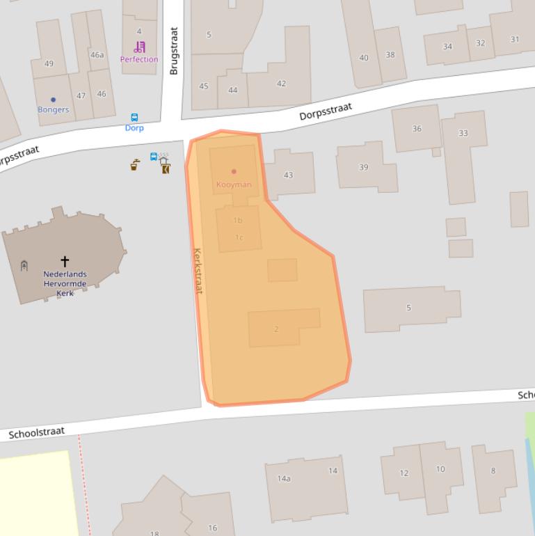 Kaart van postcodegebied 2969AJ.