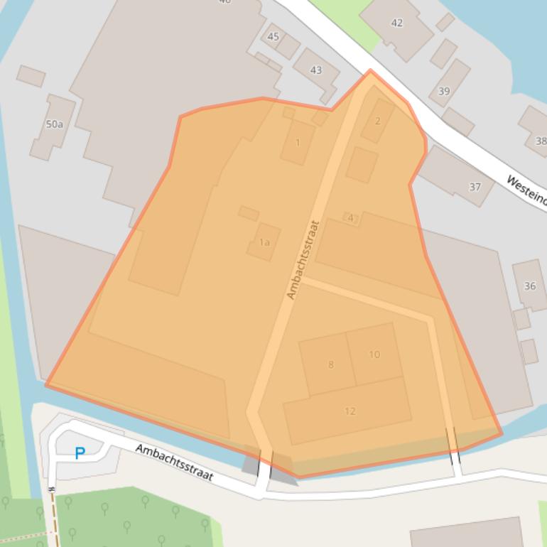 Kaart van postcodegebied 2969BX.