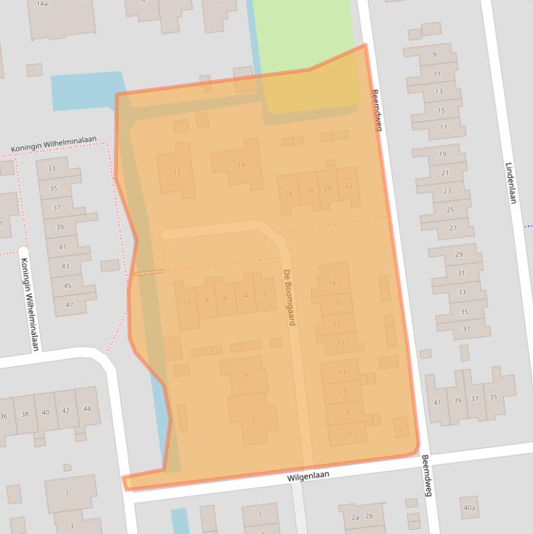 Kaart van postcodegebied 2969CC.