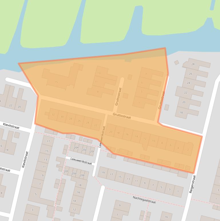 Kaart van postcodegebied 2971AH.