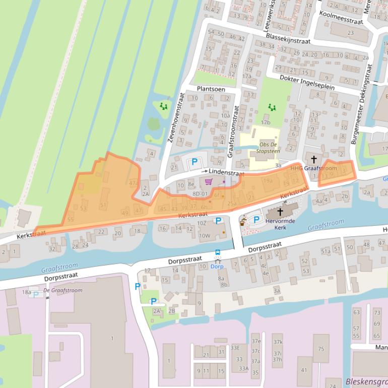 Kaart van postcodegebied 2971AK.