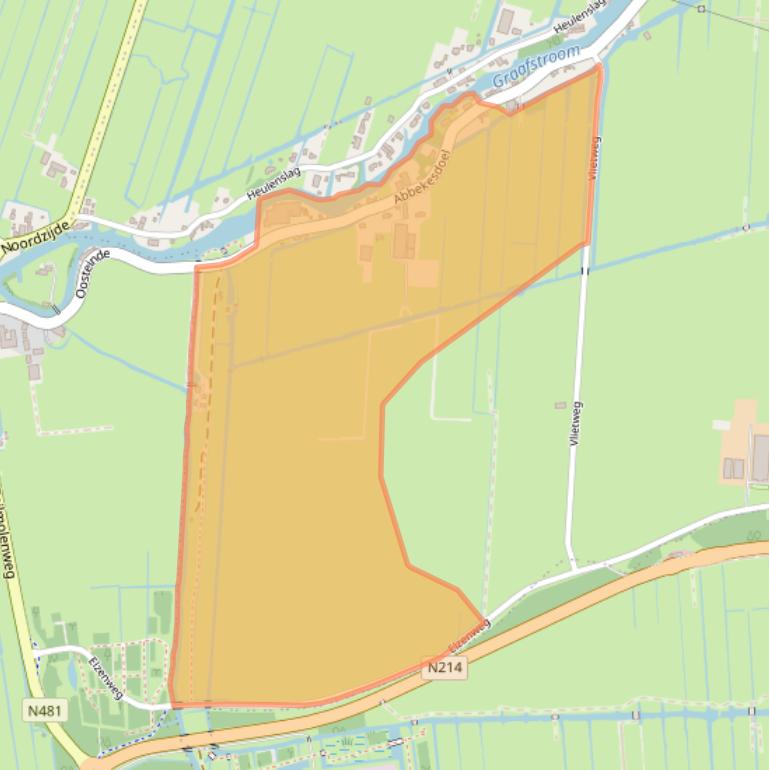 Kaart van postcodegebied 2971VD.