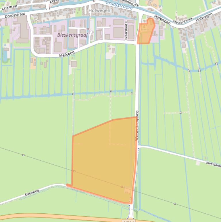 Kaart van postcodegebied 2971VJ.