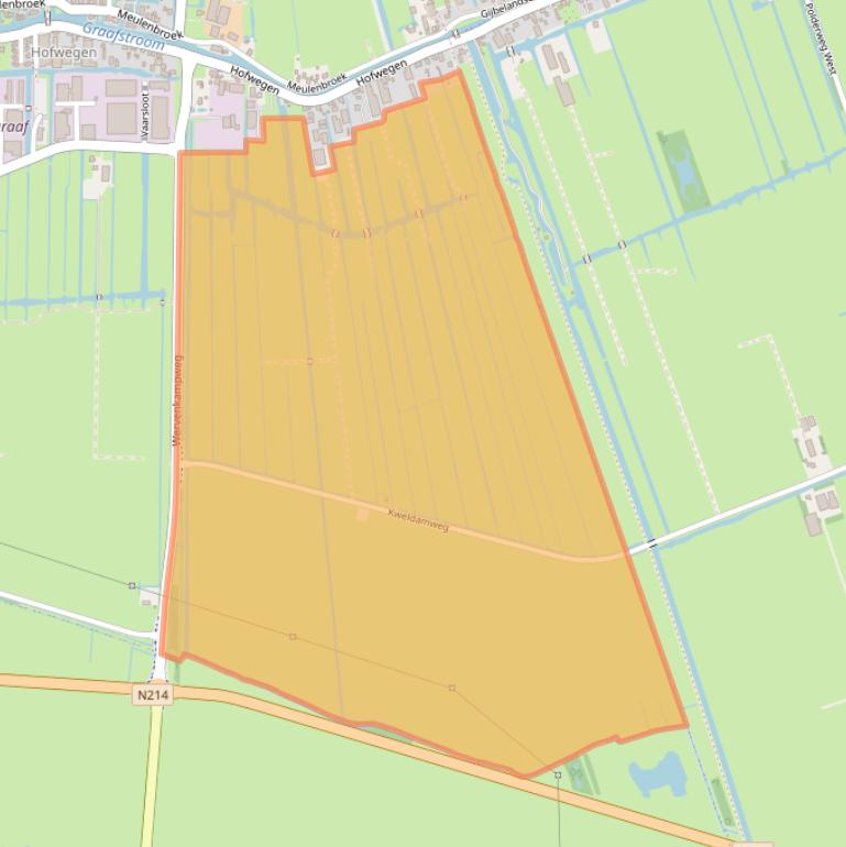 Kaart van postcodegebied 2971VN.