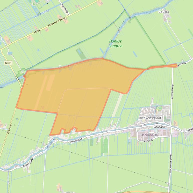 Kaart van postcodegebied 2971VS.