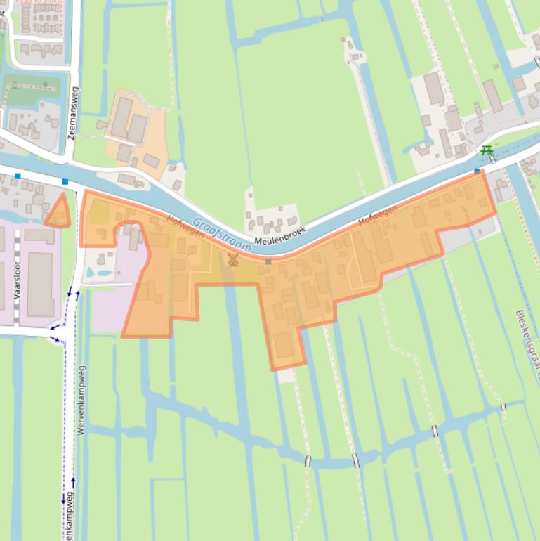 Kaart van postcodegebied 2971XA.