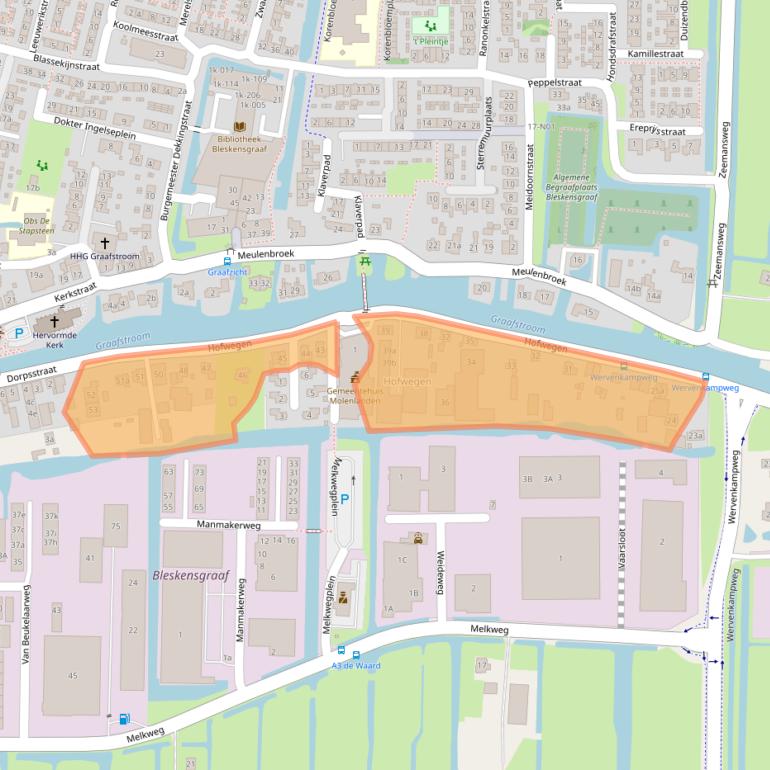 Kaart van postcodegebied 2971XB.