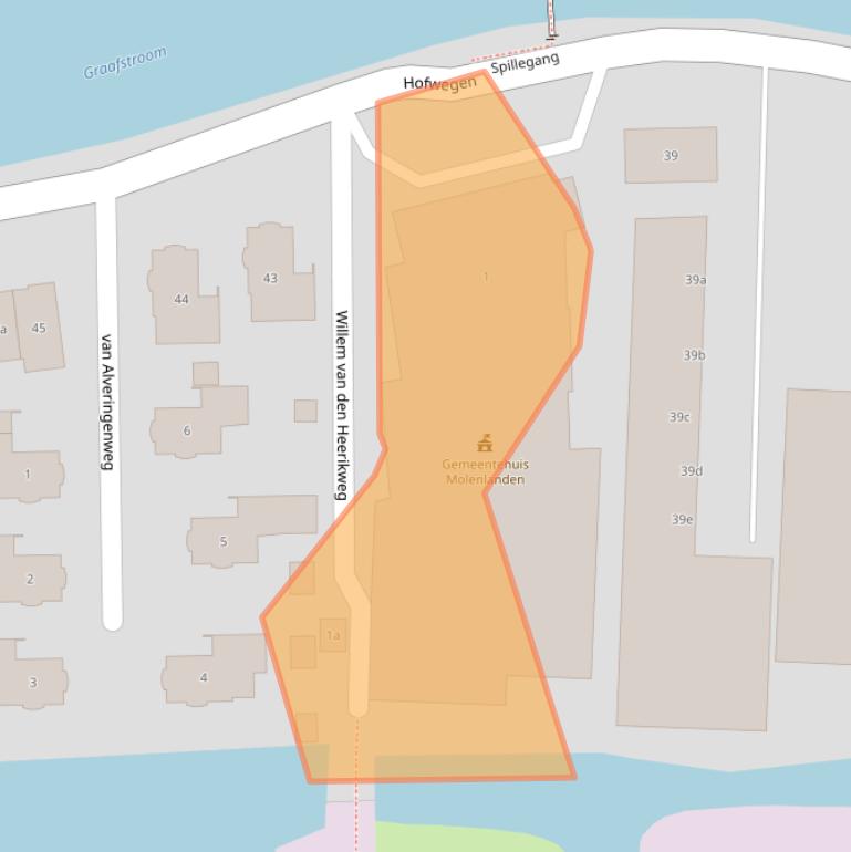 Kaart van postcodegebied 2971XG.