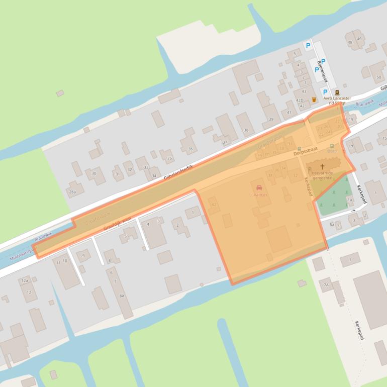 Kaart van postcodegebied 2973AC.