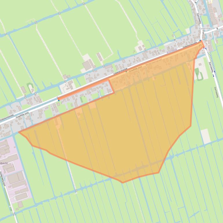 Kaart van postcodegebied 2973XA.
