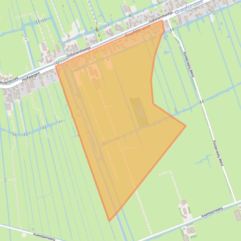 Kaart van postcodegebied 2973XE.