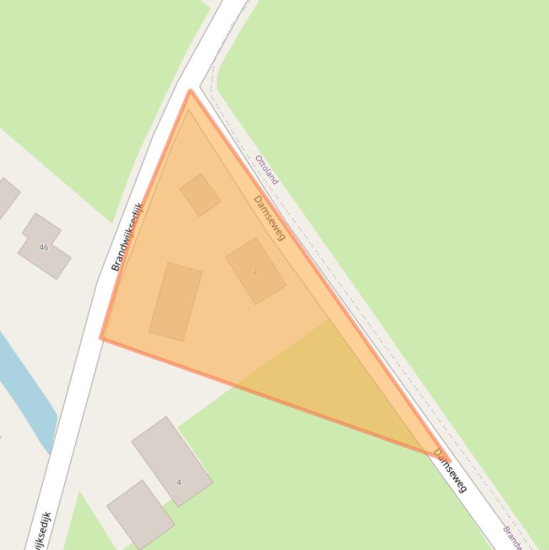 Kaart van postcodegebied 2974LE.