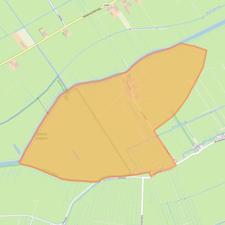 Kaart van postcodegebied 2974LG.