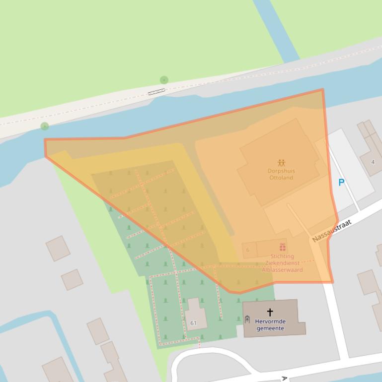 Kaart van postcodegebied 2975BV.