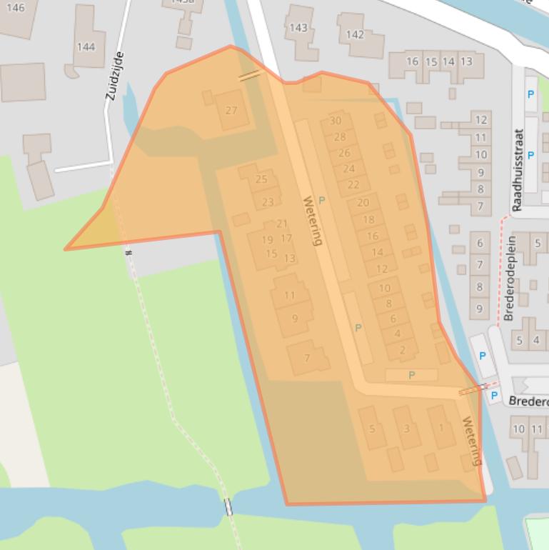 Kaart van postcodegebied 2977AS.